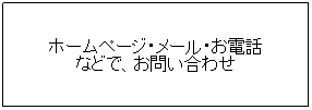 �e�L�X�g �{�b�N�X: �z�[���y�[�W�E���[���E���d�b
�ȂǂŁA���₢���킹
